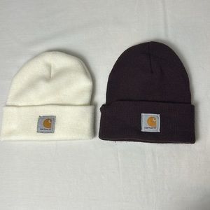 Gently worn Carhartt beanie hat pull on - set of 2